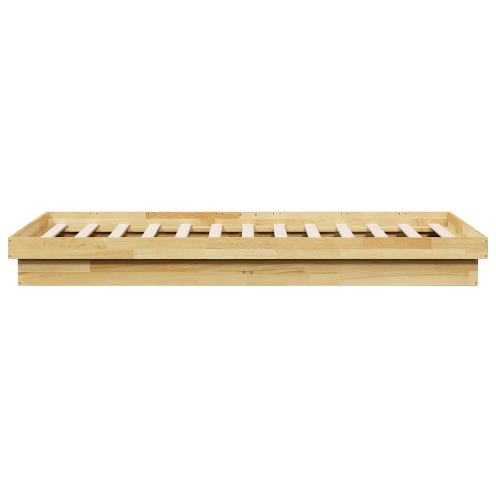 Bedframe zonder matras 75x190 cm massief hout eiken