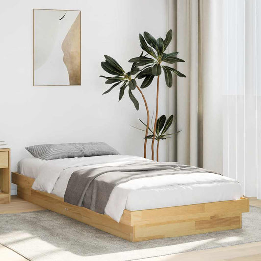 Bedframe zonder matras 75x190 cm massief hout eiken