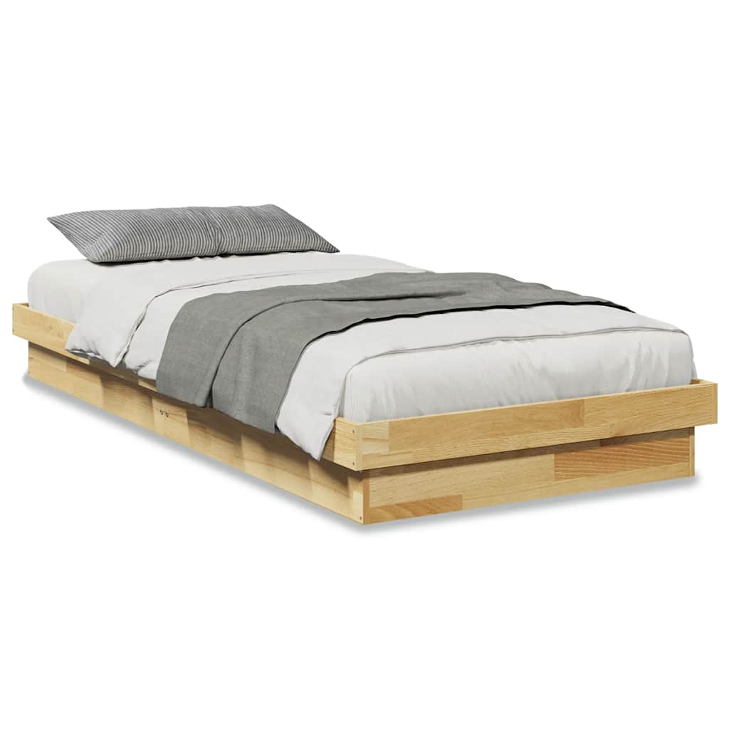 Bedframe zonder matras 80x200 cm massief eikenhout