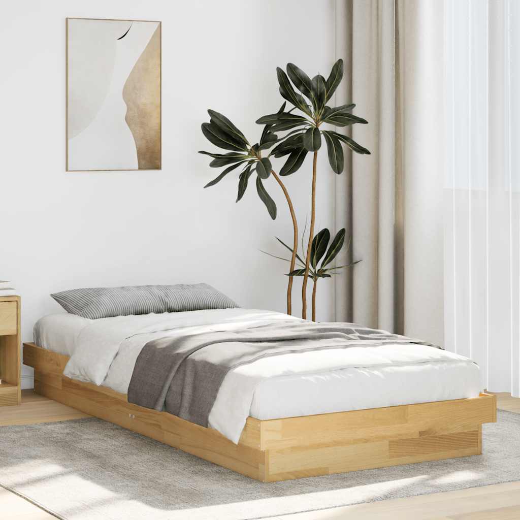 Bedframe zonder matras 80x200 cm massief eikenhout