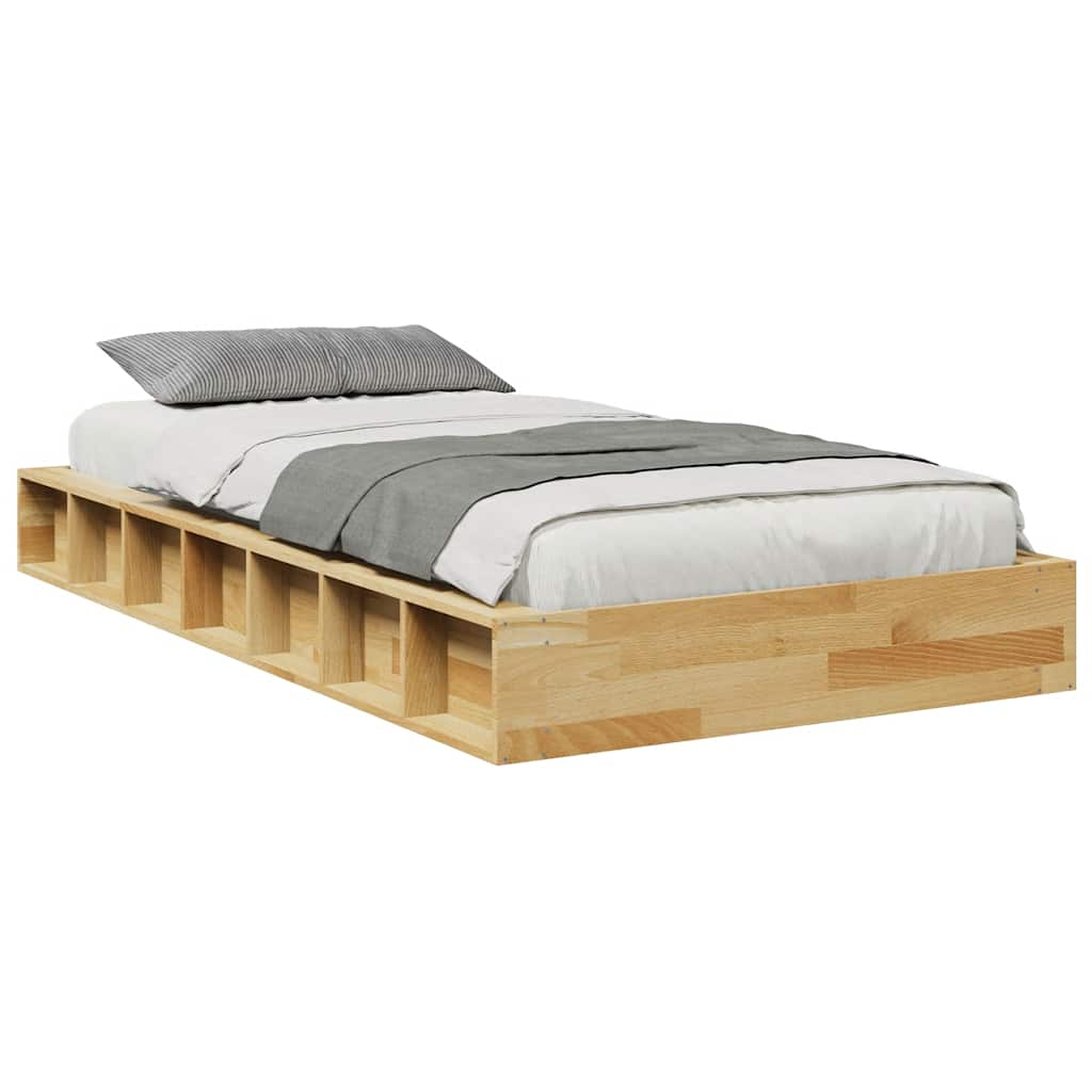 Bedframe zonder matras 80x200 cm massief hout eiken