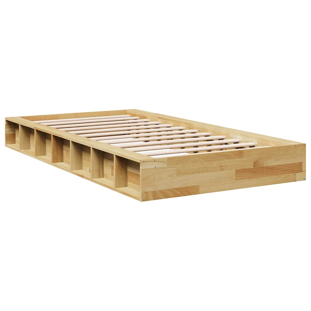 Bedframe zonder matras 90x200 cm massief hout eiken