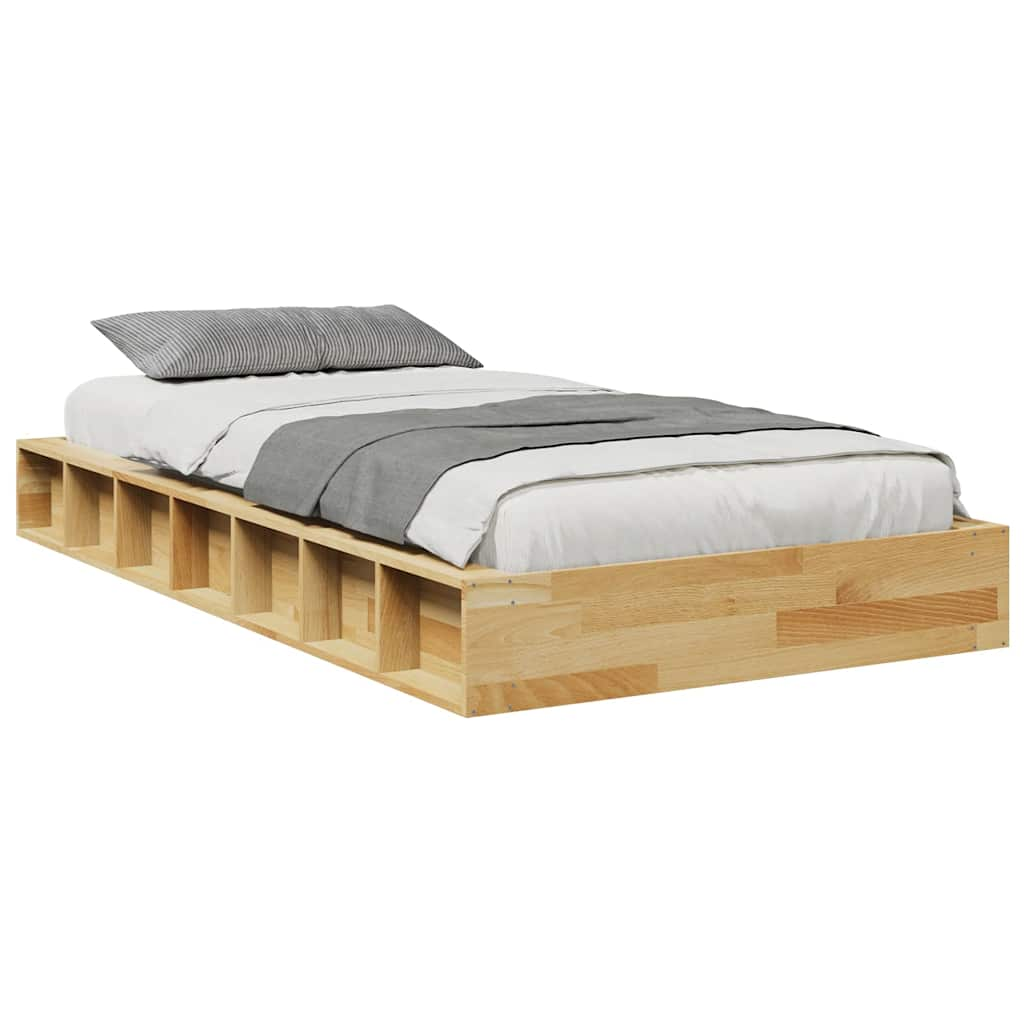 Bedframe zonder matras 100x200 cm massief hout eiken