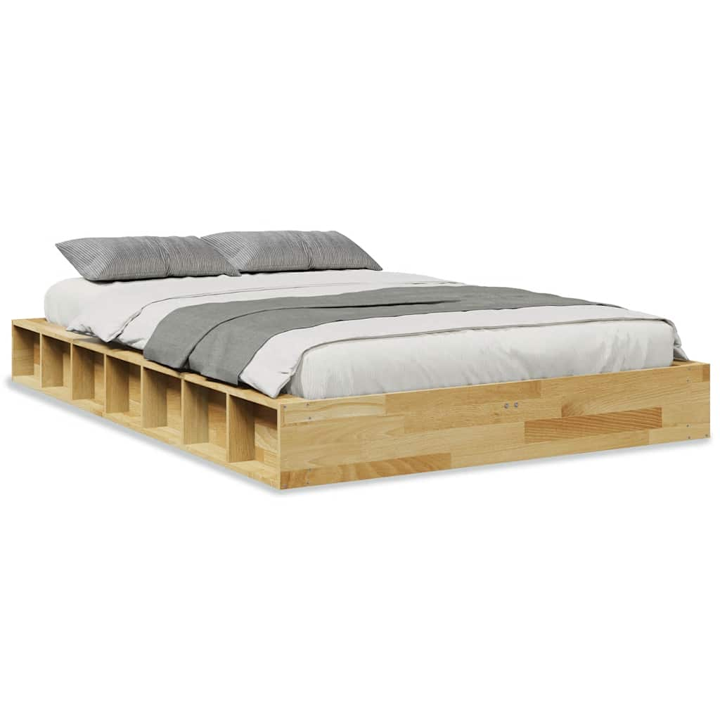 Bedframe zonder matras 120x200 cm massief hout eiken