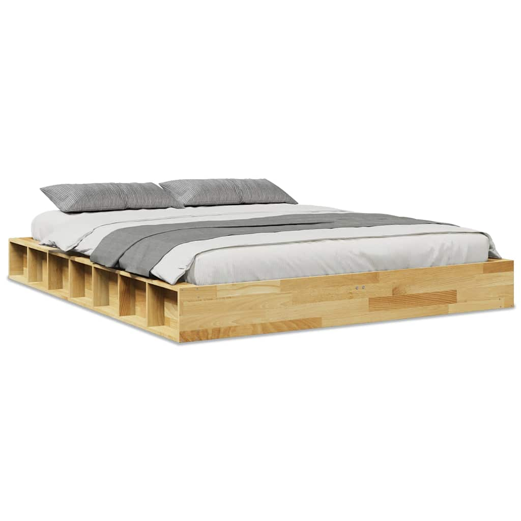 Bedframe zonder matras 140x200 cm massief hout eiken