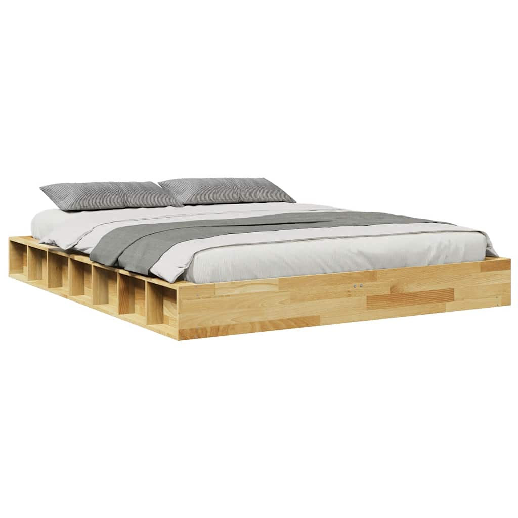 Bedframe zonder matras 140x200 cm massief hout eiken