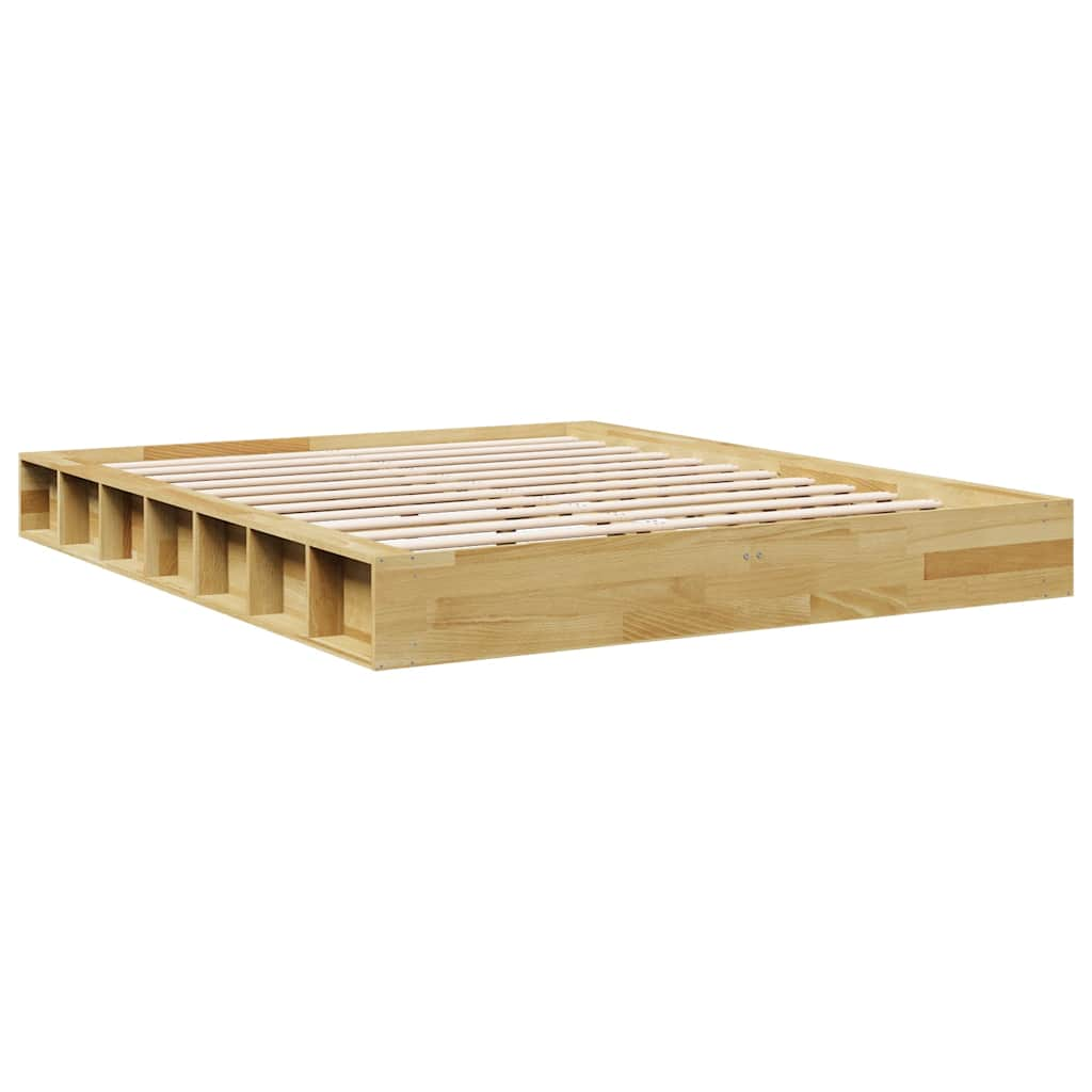 Bedframe zonder matras 140x200 cm massief hout eiken