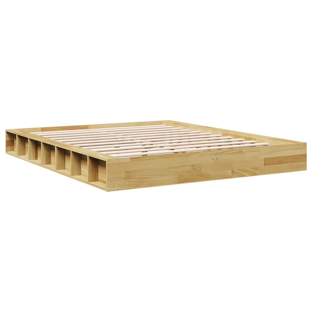 Bedframe zonder matras 150x200 cm massief hout eiken