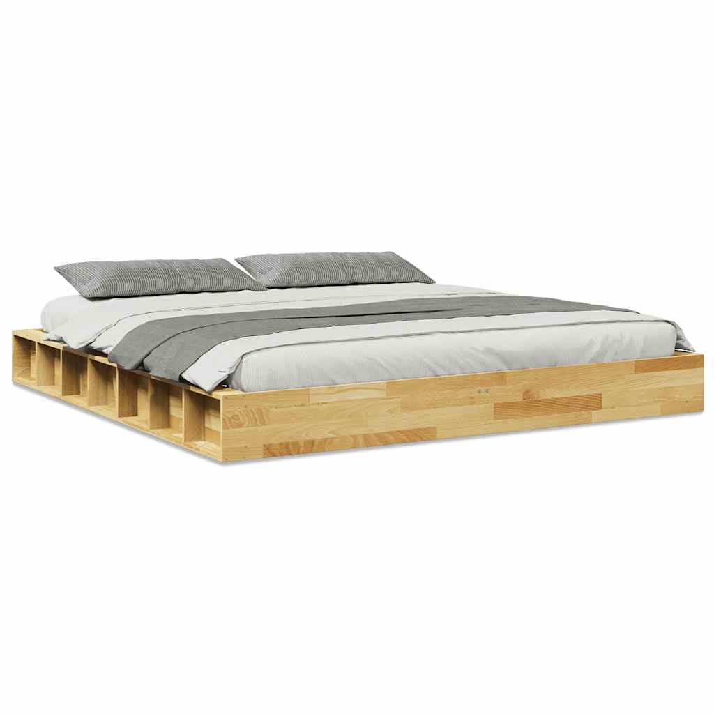 Bedframe zonder matras 180x200 cm massief hout eiken