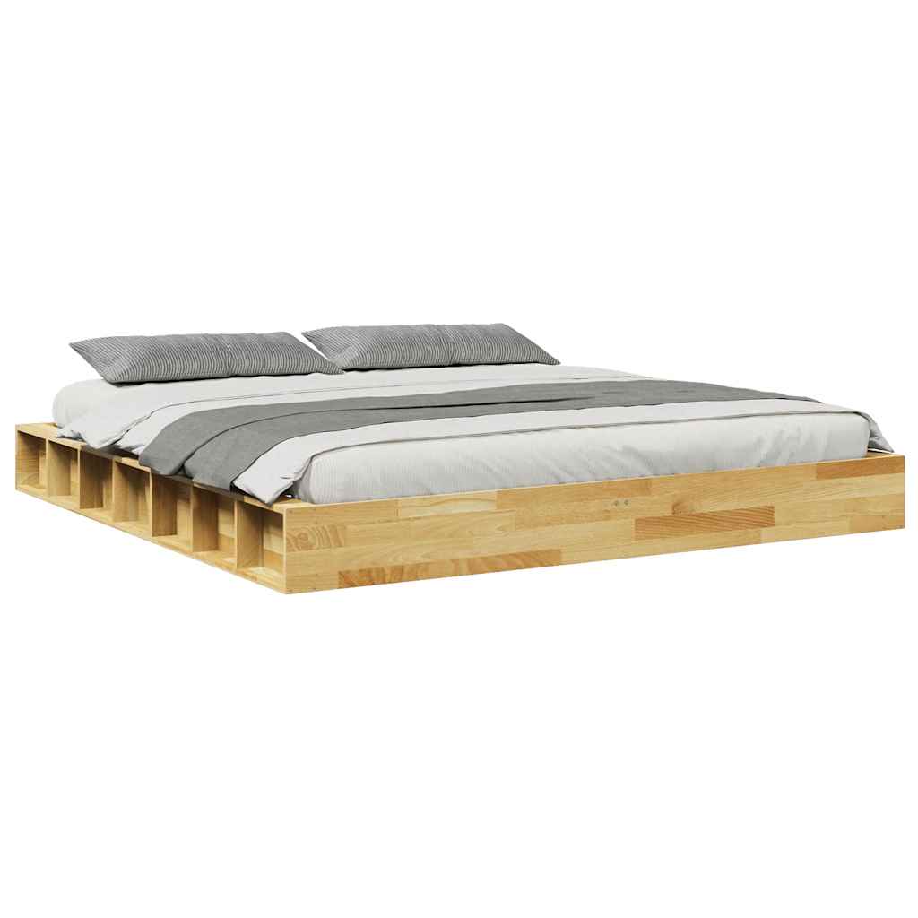 Bedframe zonder matras 180x200 cm massief hout eiken