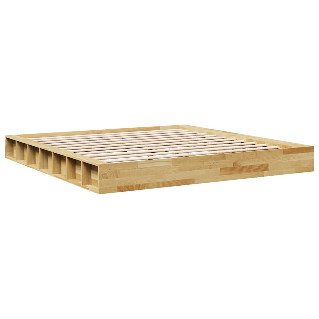 Bedframe zonder matras 200x200 cm massief hout eiken