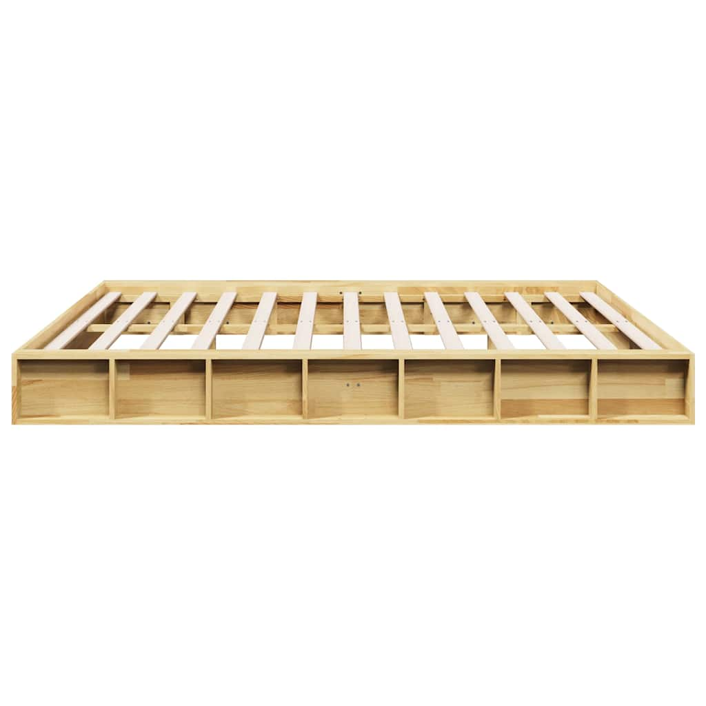 Bedframe zonder matras 200x200 cm massief hout eiken