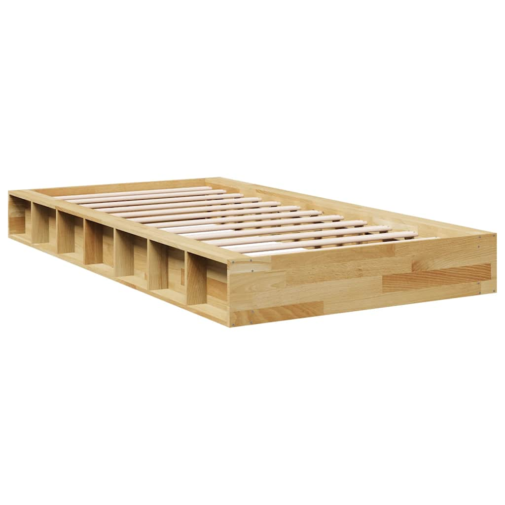 Bedframe zonder matras 75x190 cm massief hout eiken