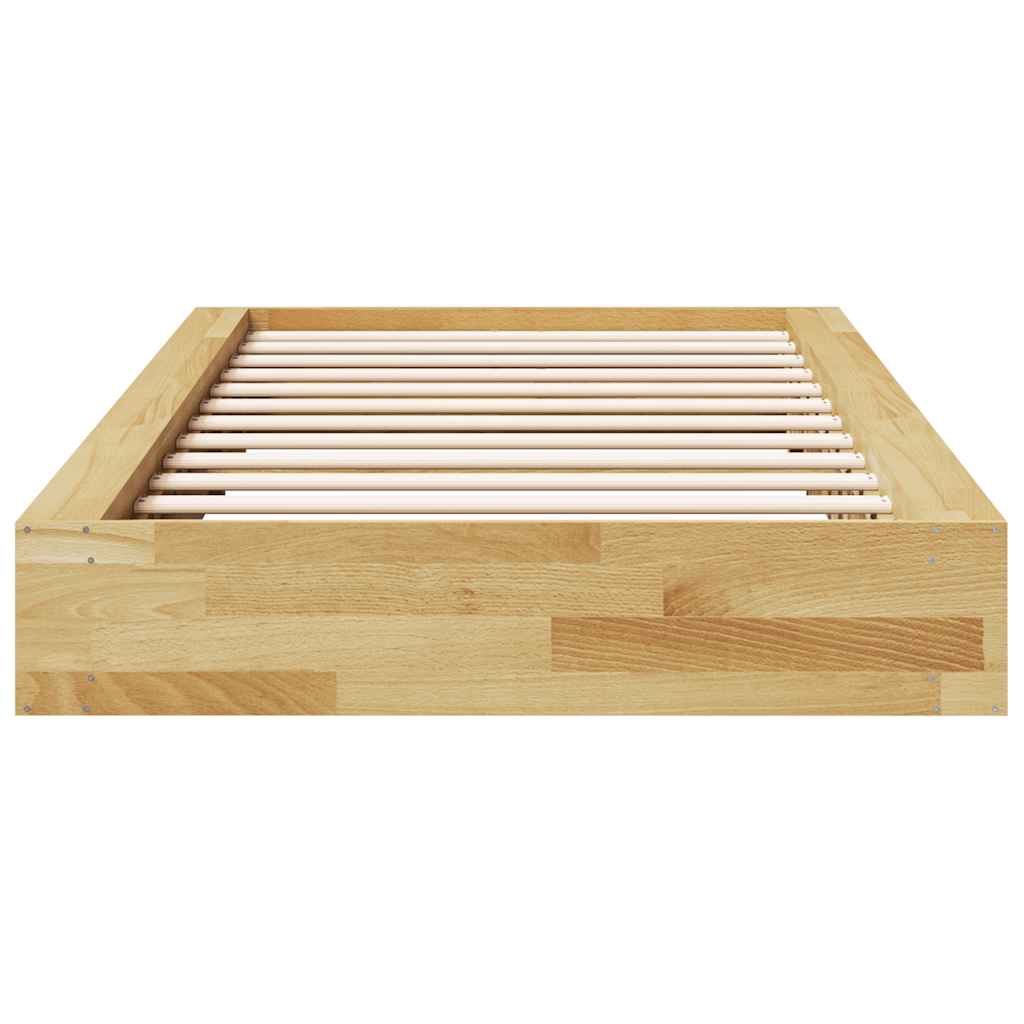 Bedframe zonder matras 75x190 cm massief hout eiken