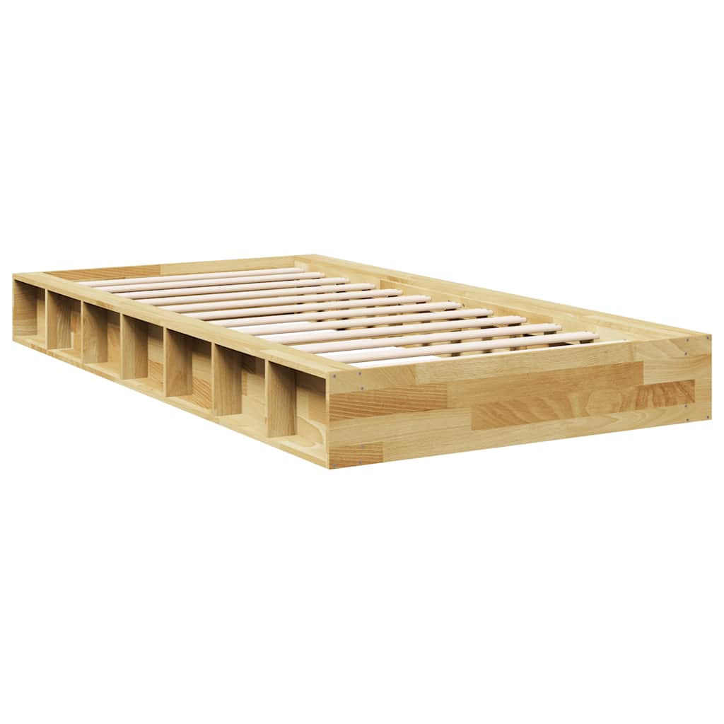 Bedframe zonder matras 75x190 cm massief hout eiken