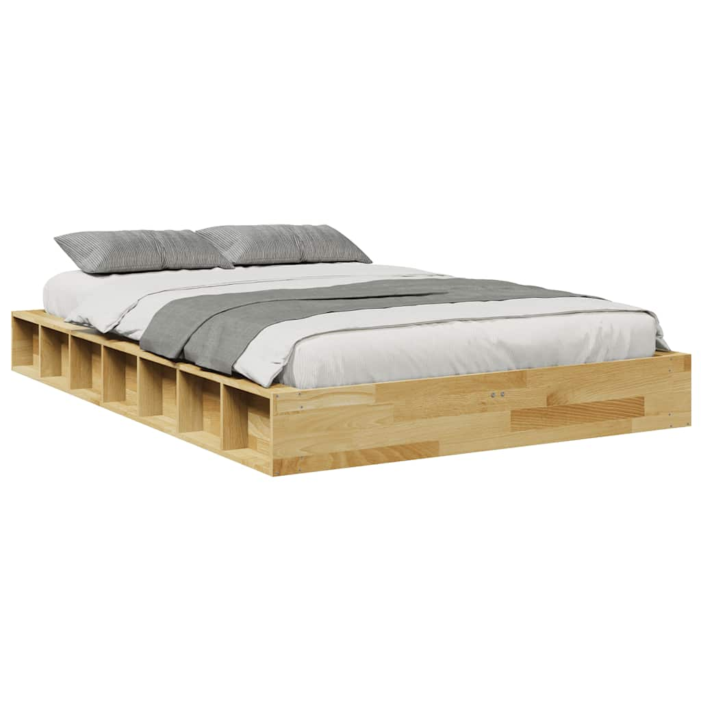 Bedframe zonder matras 120x190 cm massief hout eiken