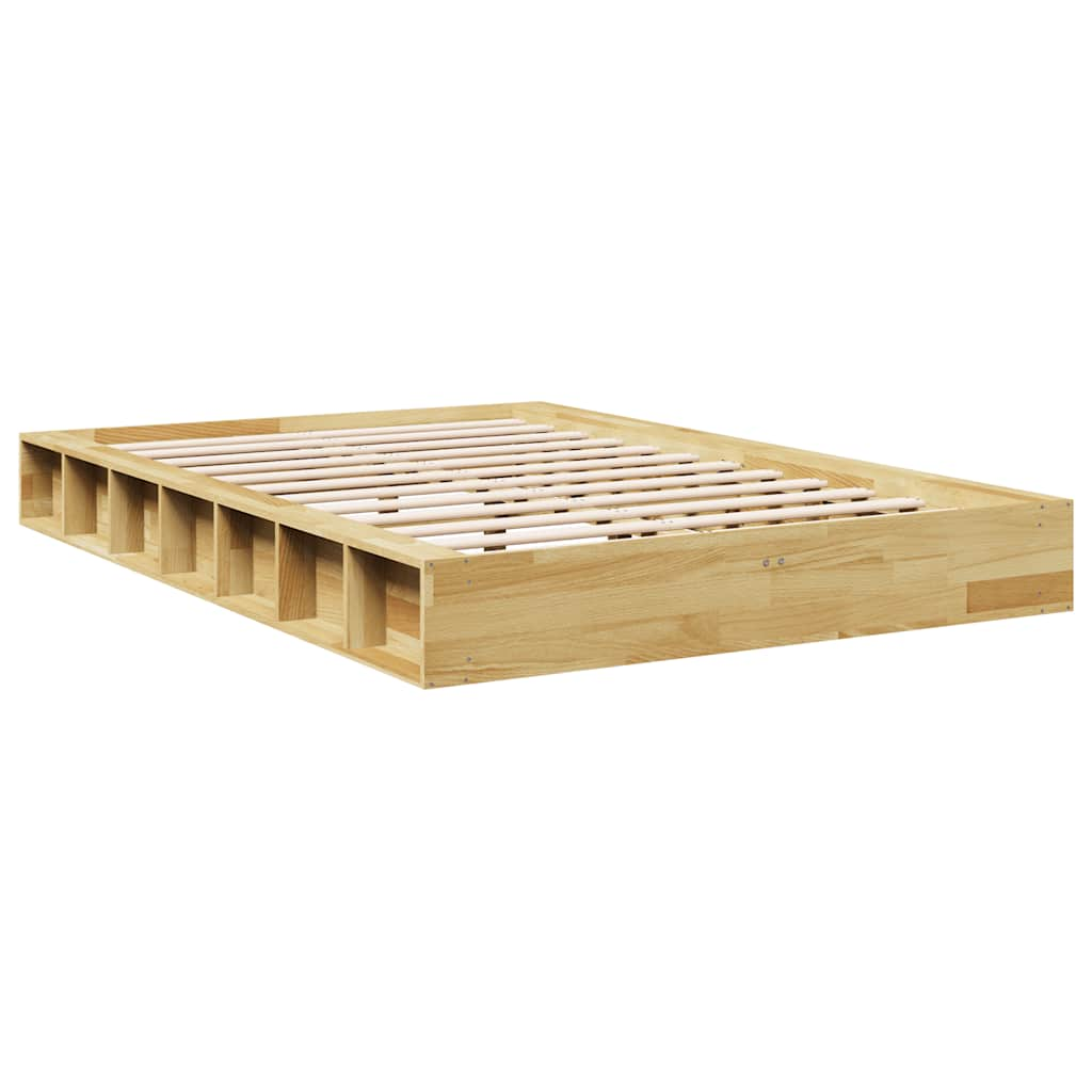 Bedframe zonder matras 120x190 cm massief hout eiken