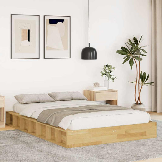 Bedframe zonder matras 120x190 cm massief hout eiken