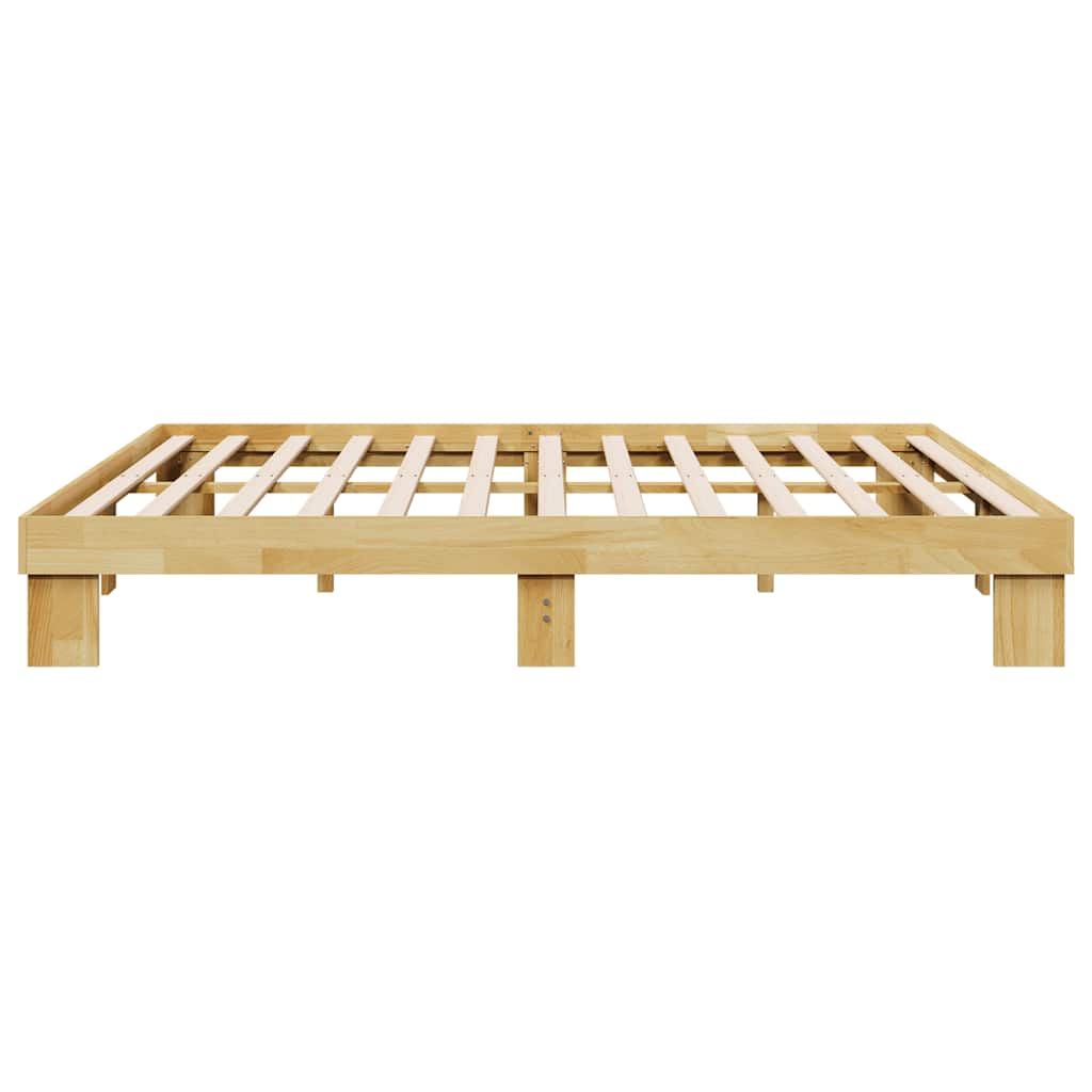 Bedframe zonder matras 200x200 cm massief hout eiken