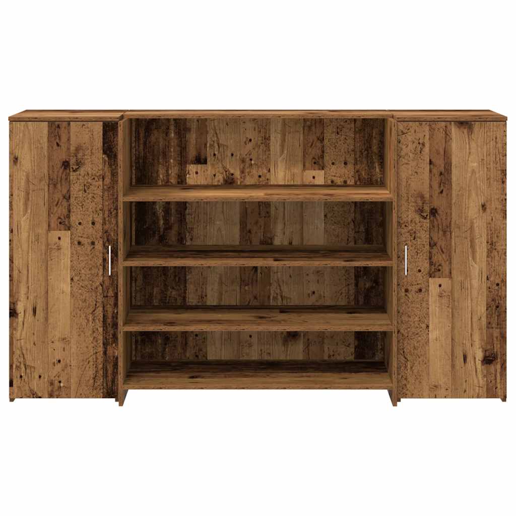 Receptiebalie 180x50x103,5 cm bewerkt hout oud houtkleurig