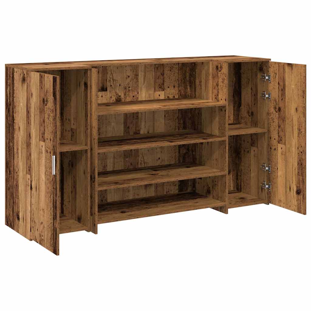 Receptiebalie 180x50x103,5 cm bewerkt hout oud houtkleurig