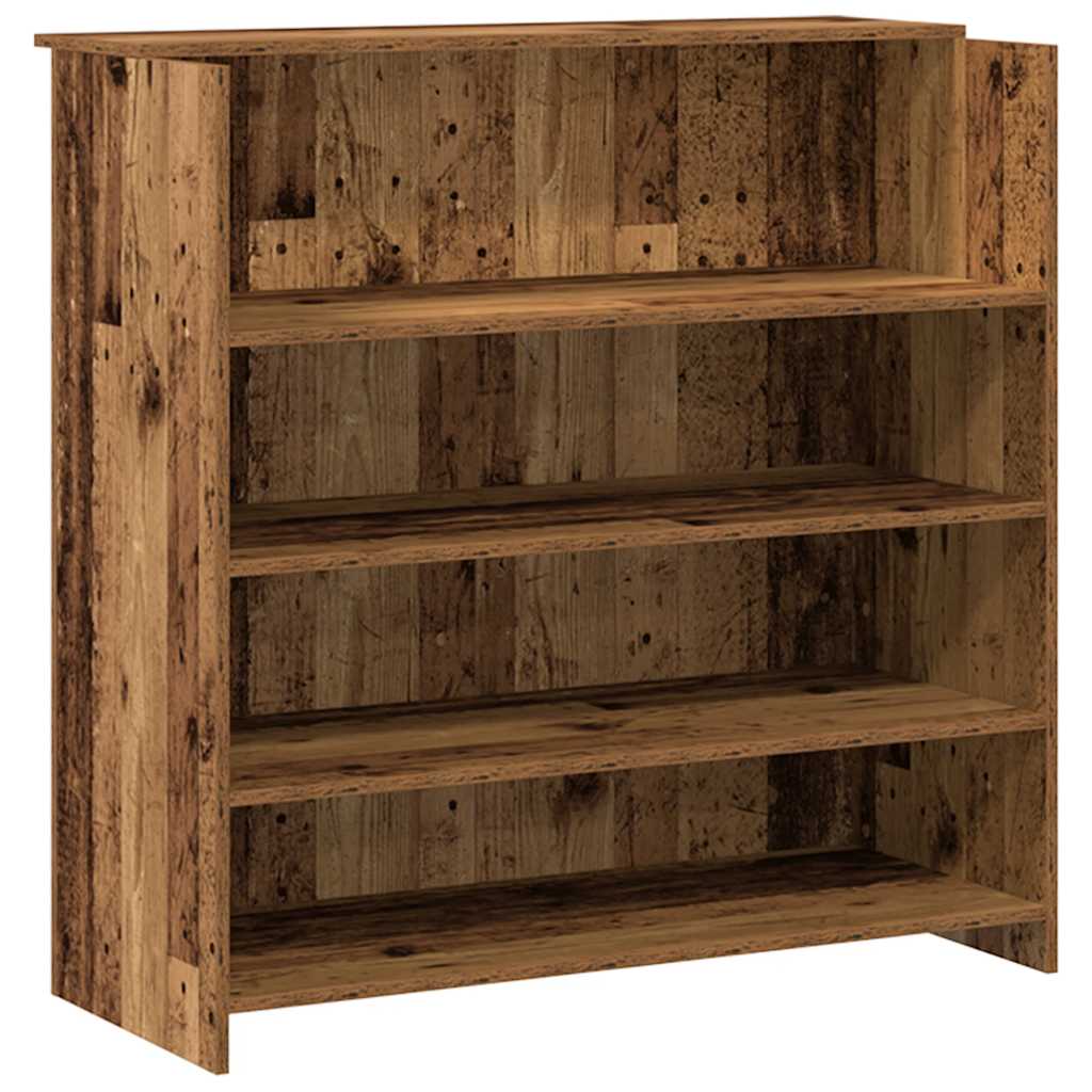 Receptiebalie 180x50x103,5 cm bewerkt hout oud houtkleurig