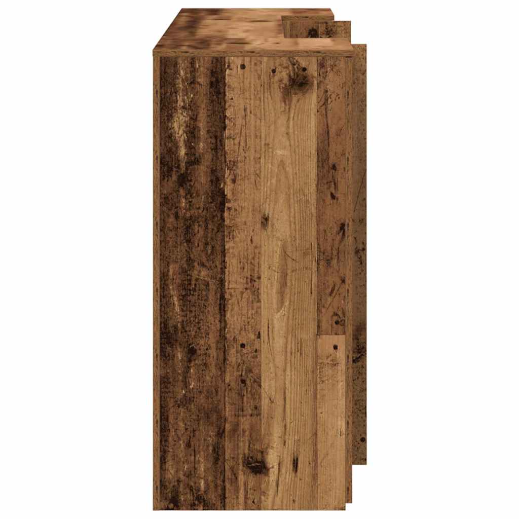 Receptiebalie 180x50x103,5 cm bewerkt hout oud houtkleurig