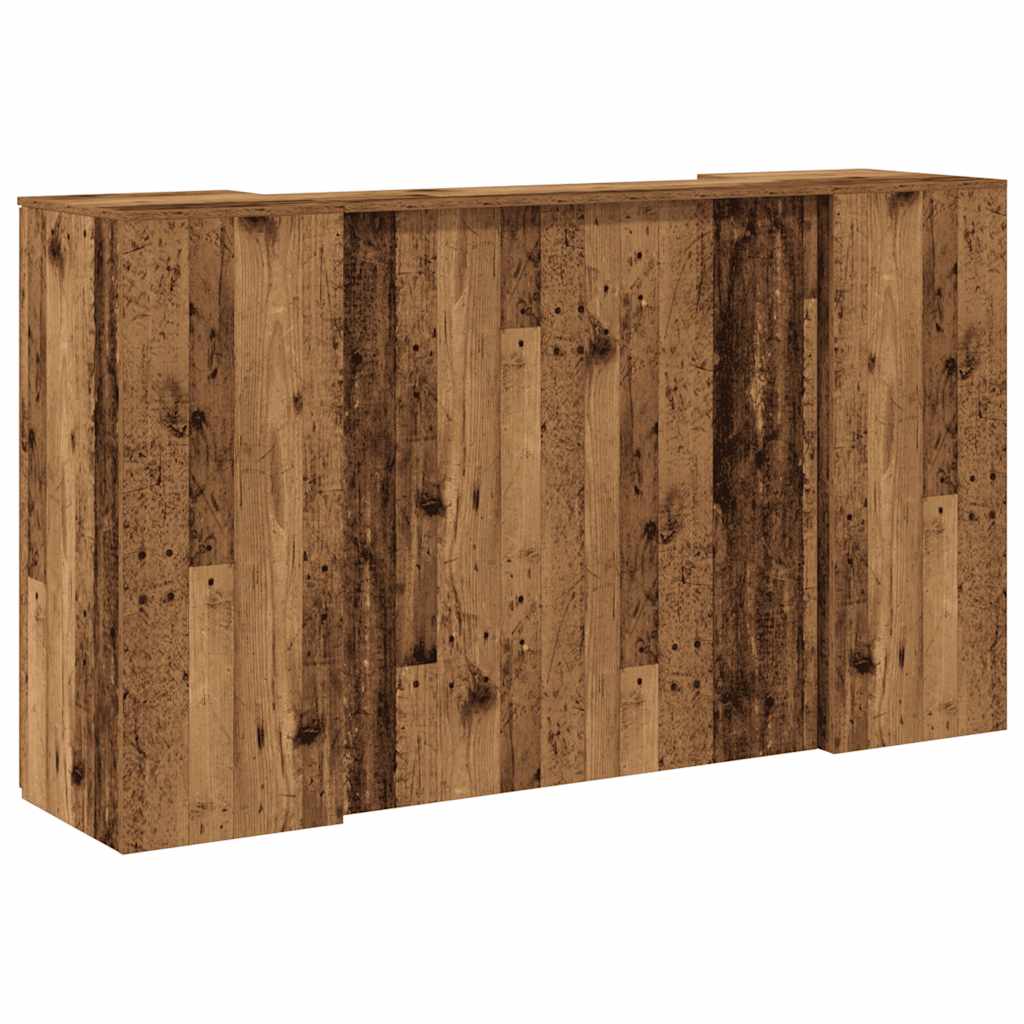 Receptiebalie 180x50x103,5 cm bewerkt hout oud houtkleurig