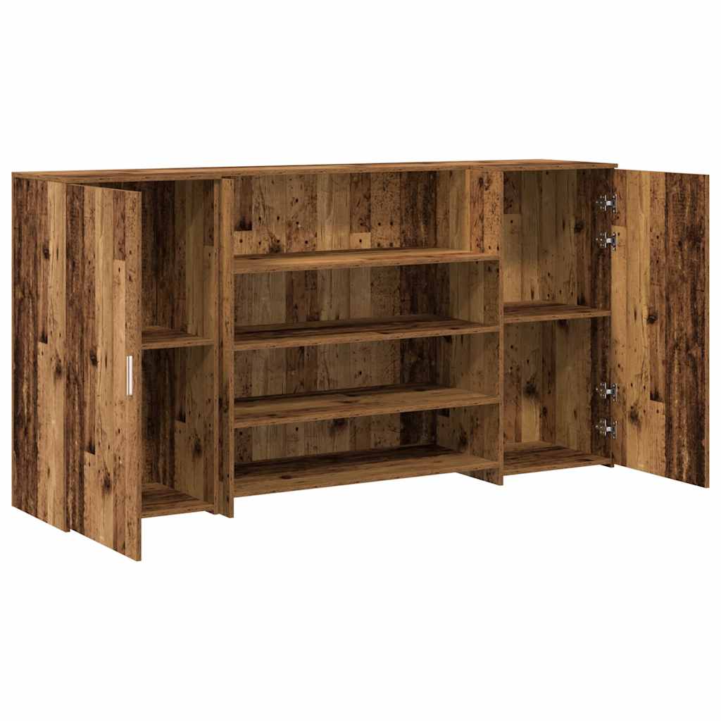 Receptiebalie 200x50x103,5 cm bewerkt hout oud houtkleurig