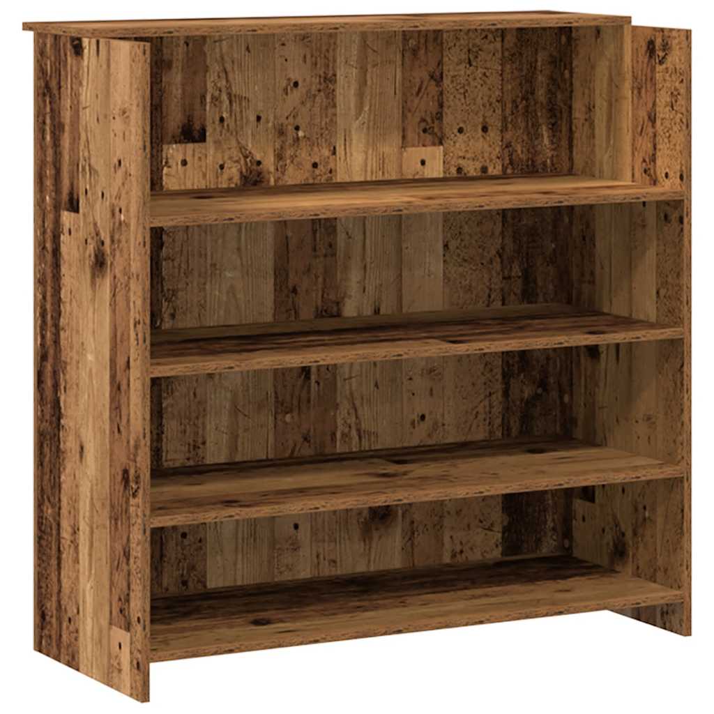 Receptiebalie 200x50x103,5 cm bewerkt hout oud houtkleurig