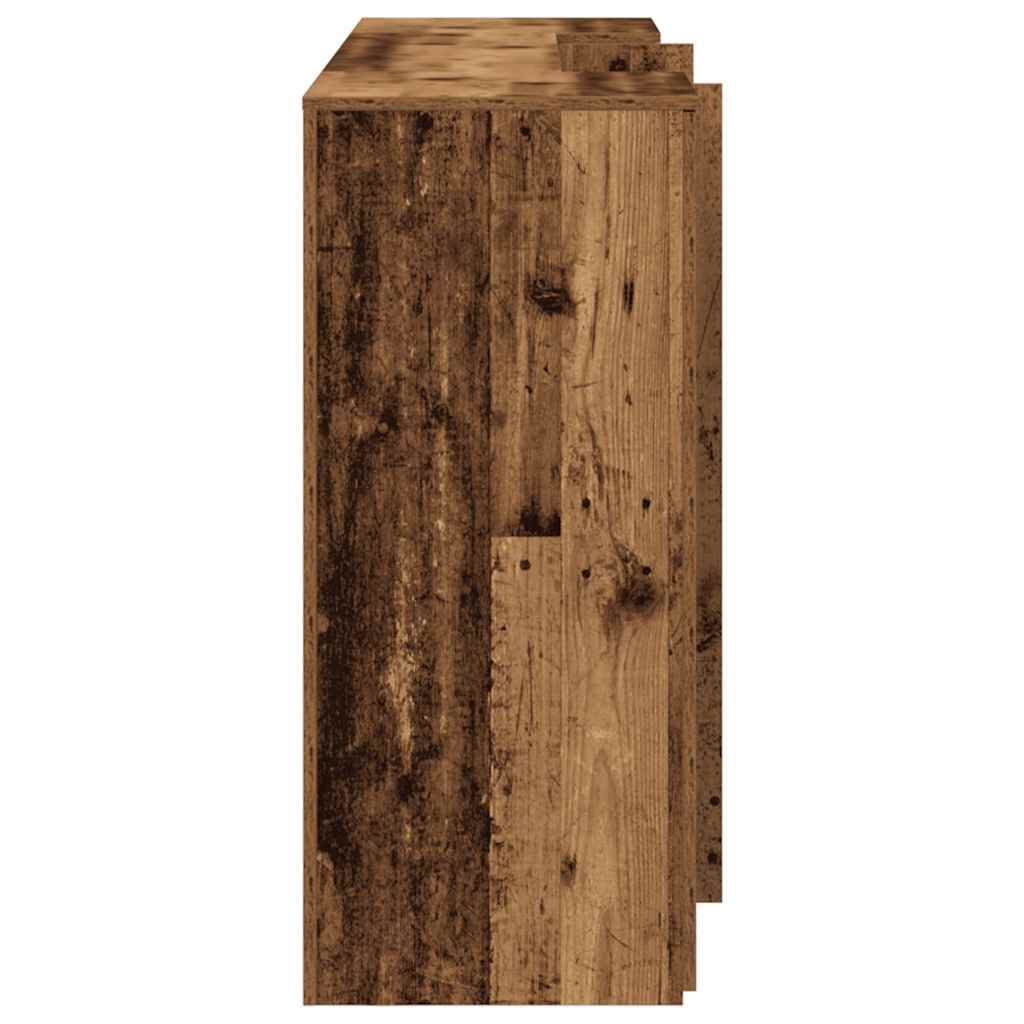 Receptiebalie 200x50x103,5 cm bewerkt hout oud houtkleurig