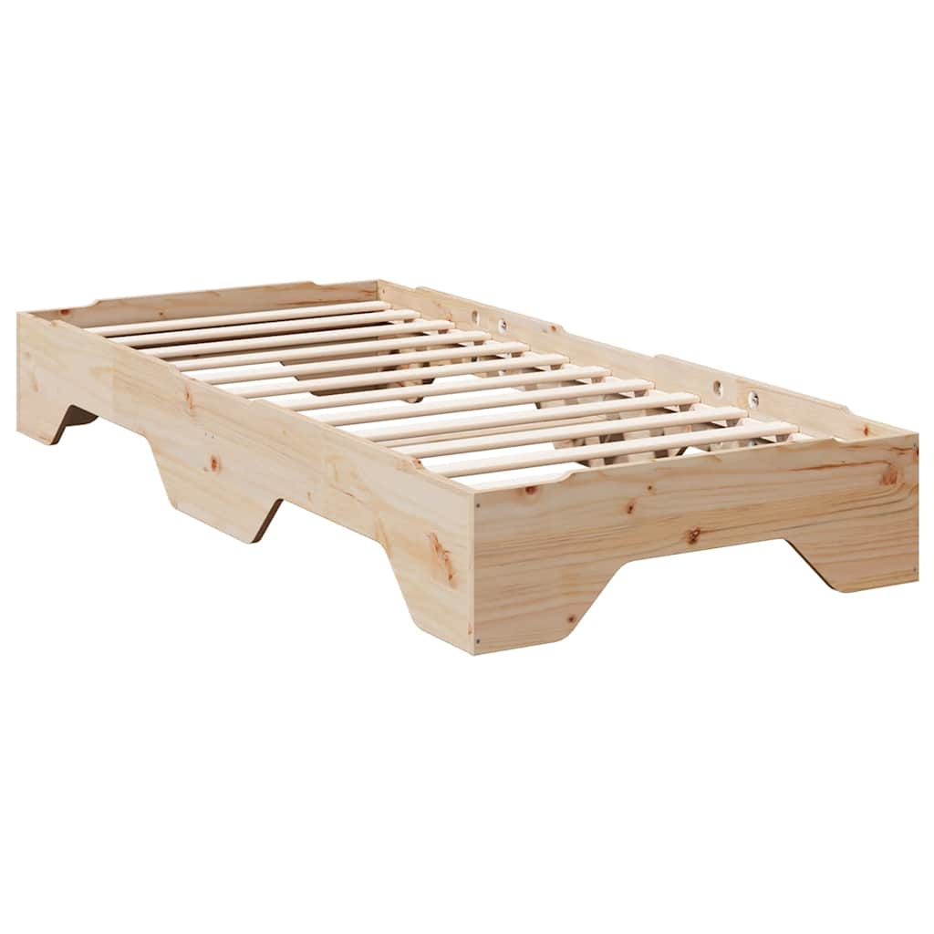 Bedframe zonder matras stapelbaar 80x200 cm massief hout