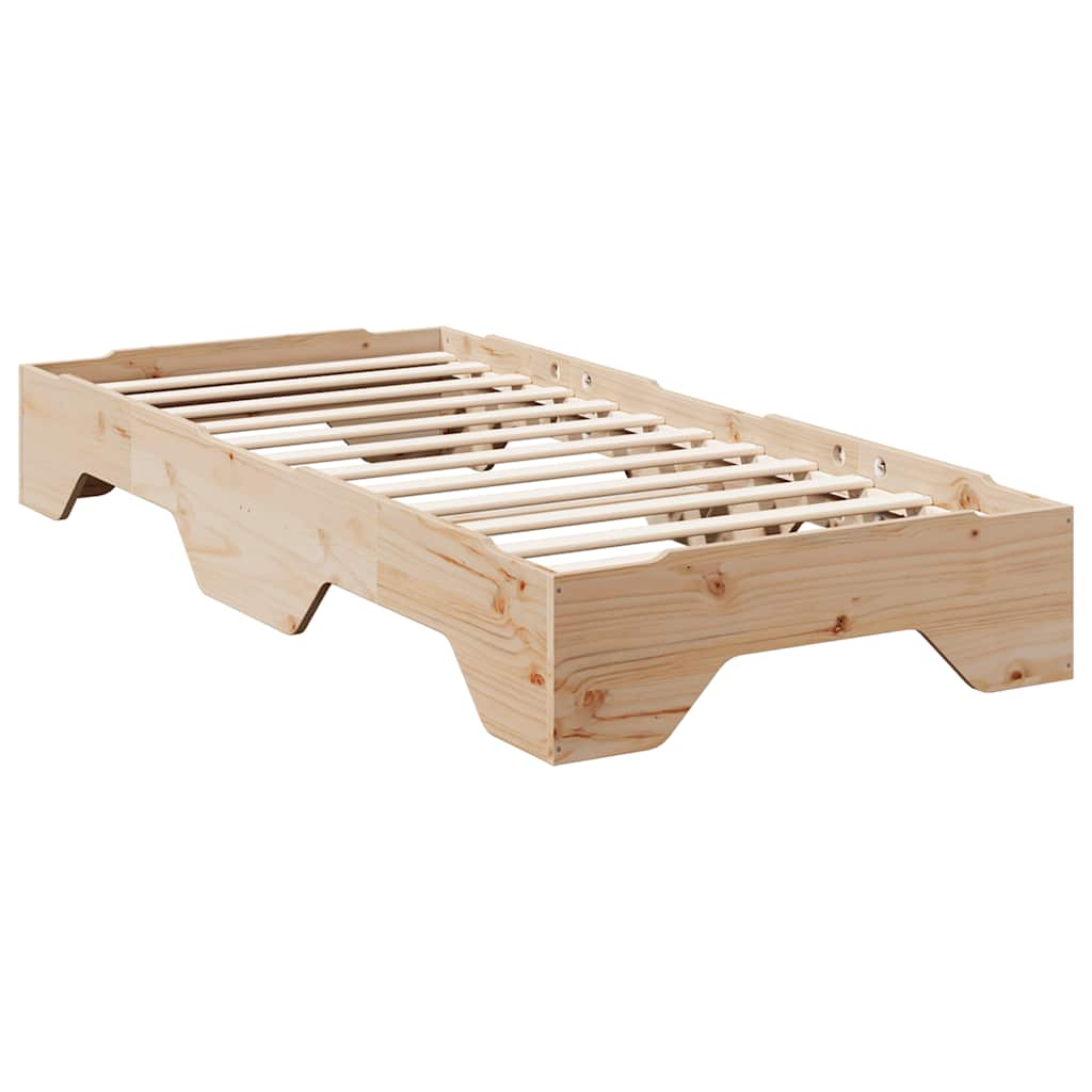 Bedframe zonder matras stapelbaar 80x200 cm massief hout