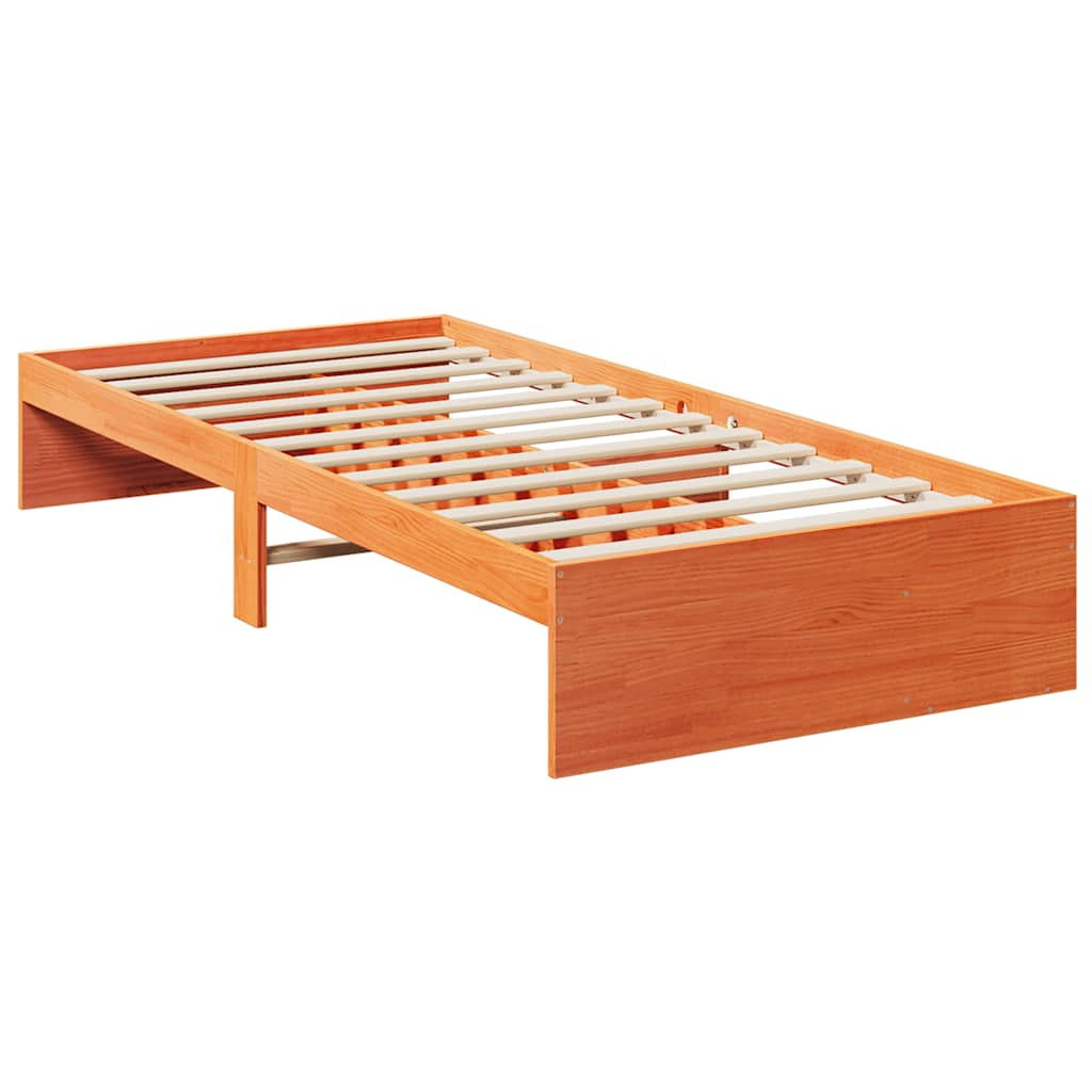 Bedbank zonder matras wasbruin 100x200 cm massief grenenhout