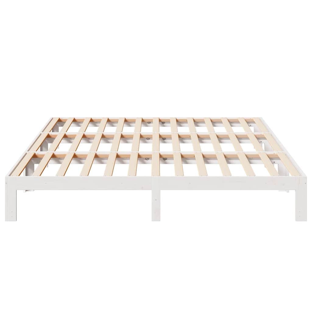 Bedframe Family zonder matras 240x200 cm massief grenenhout wit