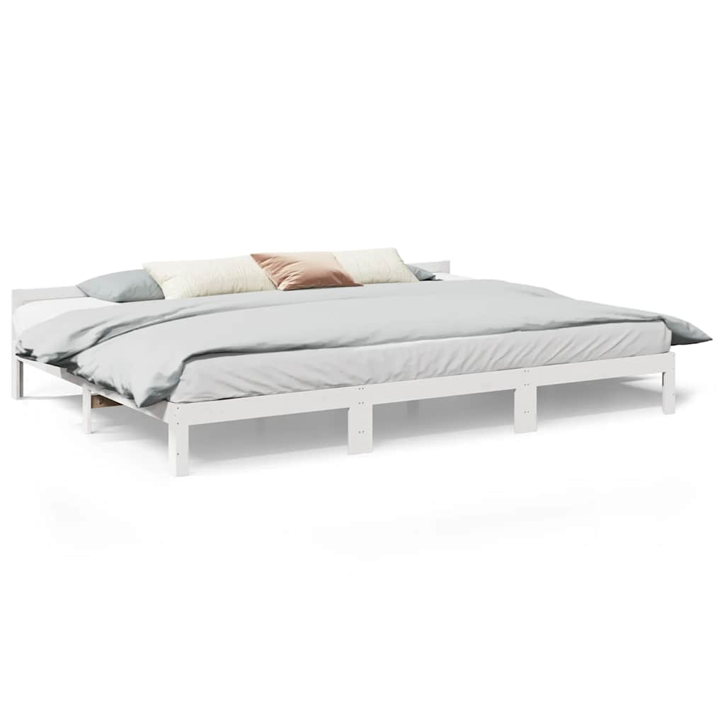 Bedframe Family zonder matras 240x200 cm massief grenenhout wit