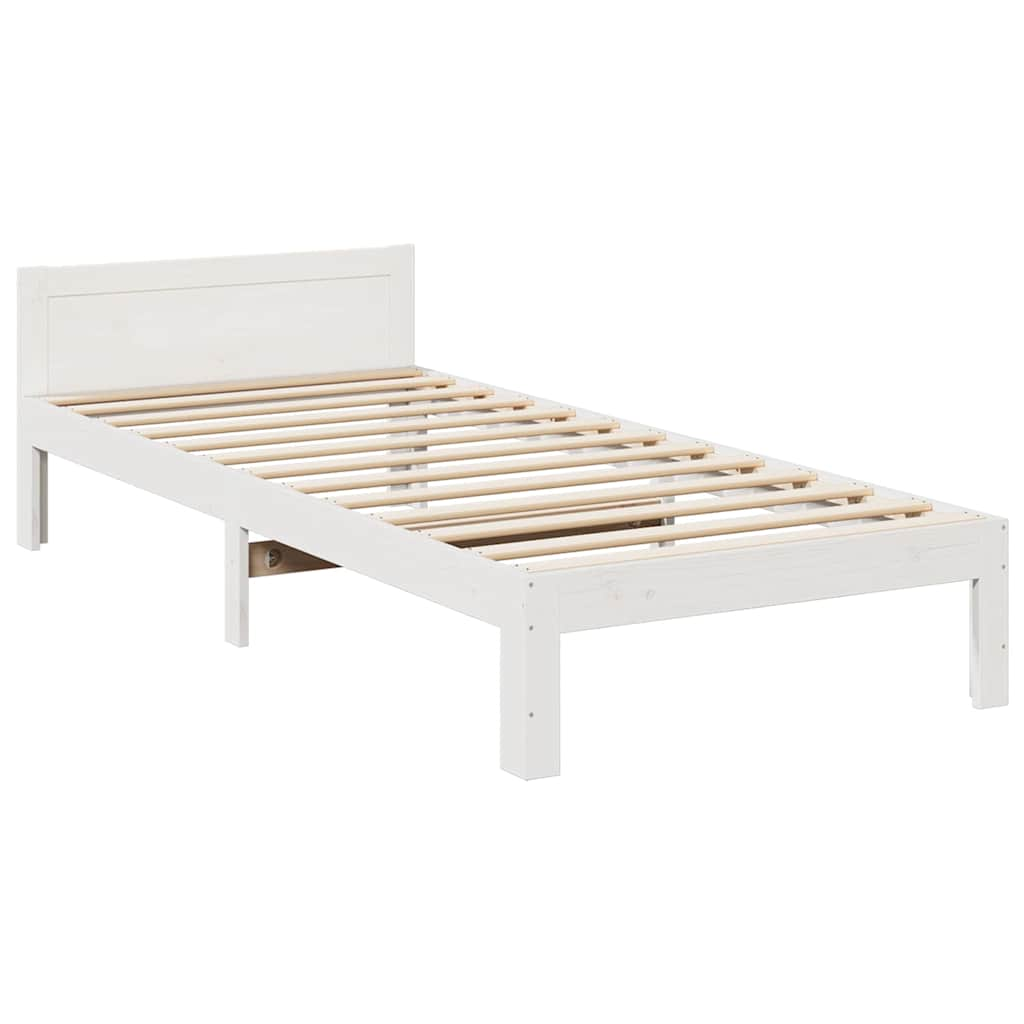 Bedframe Family zonder matras 240x200 cm massief grenenhout wit