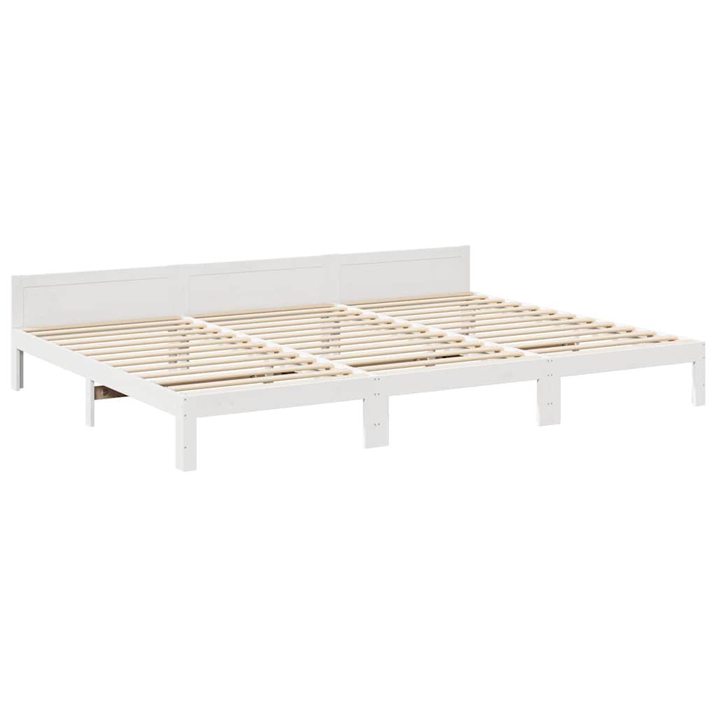 Bedframe Family zonder matras 240x200 cm massief grenenhout wit