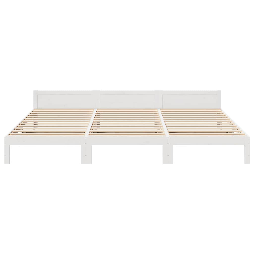 Bedframe Family zonder matras 240x200 cm massief grenenhout wit