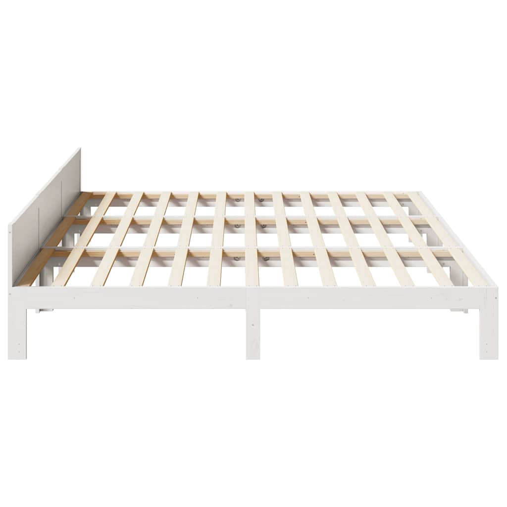 Bedframe Family zonder matras 240x200 cm massief grenenhout wit