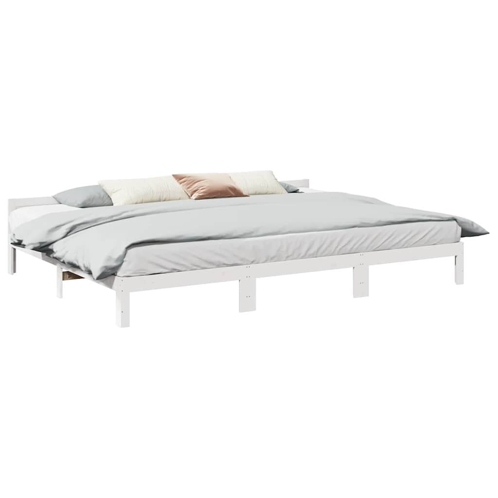 Bedframe Family zonder matras 240x200 cm massief grenenhout wit