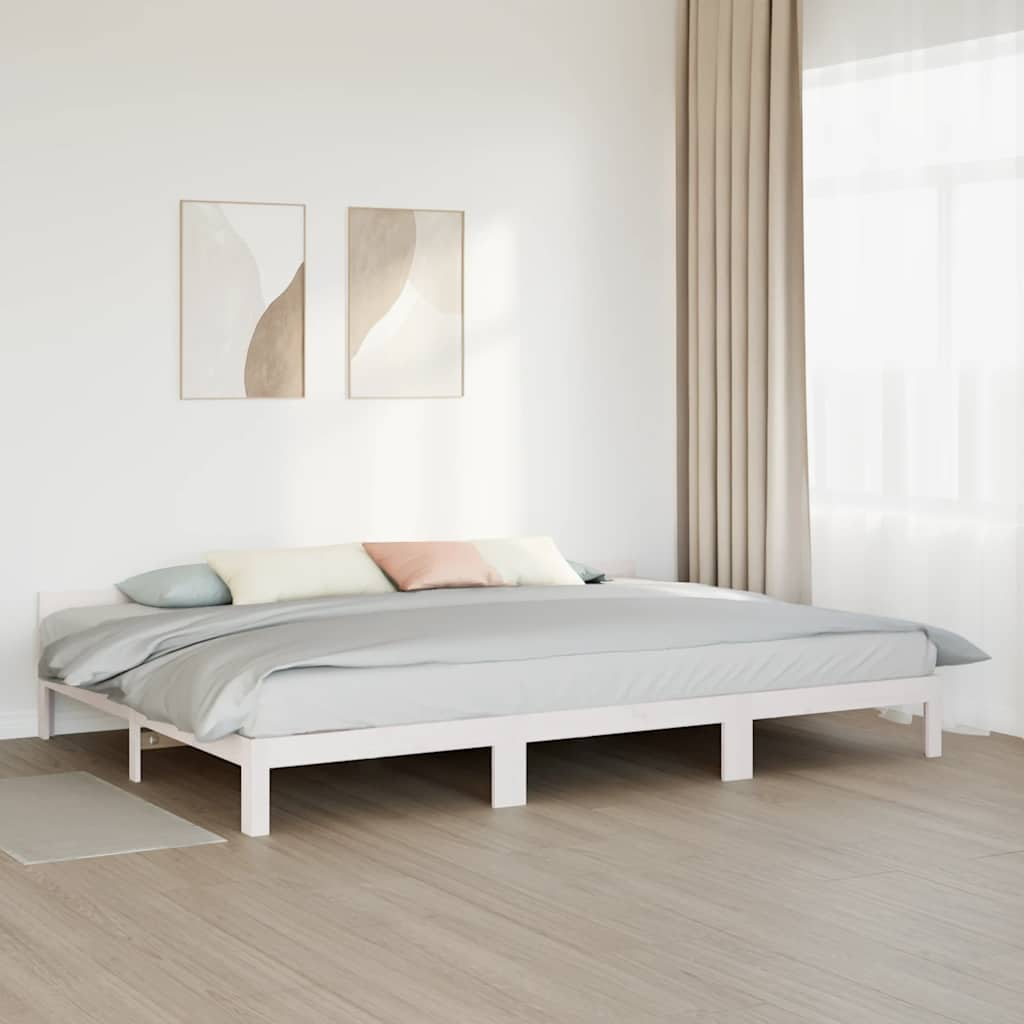 Bedframe Family zonder matras 270x200 cm massief grenenhout wit