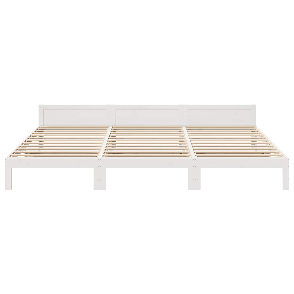 Bedframe Family zonder matras 270x200 cm massief grenenhout wit