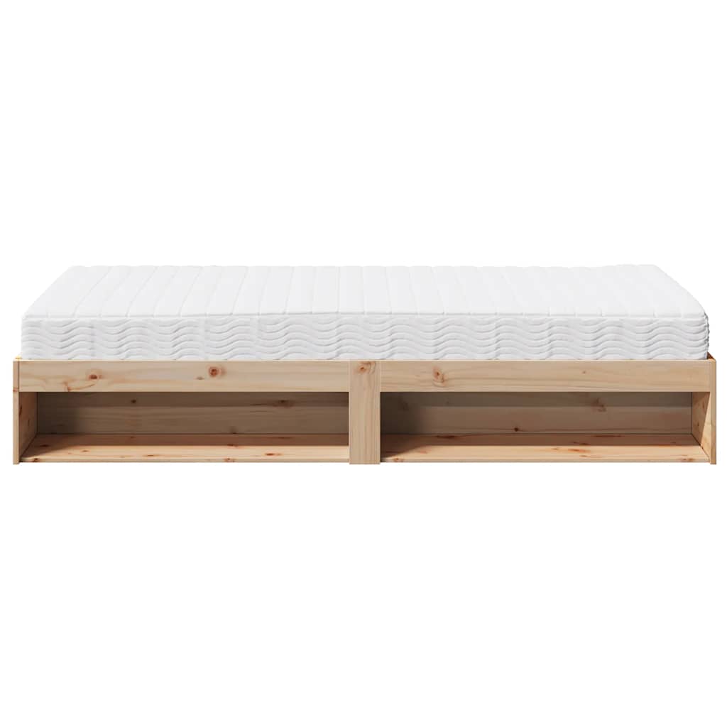 Slaapbank met matras 90x190 cm massief grenenhout