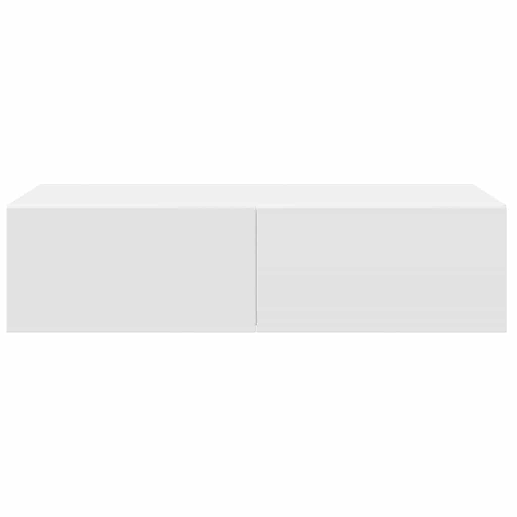 Wandschap met lades 60x26,5x15 cm bewerkt hout wit