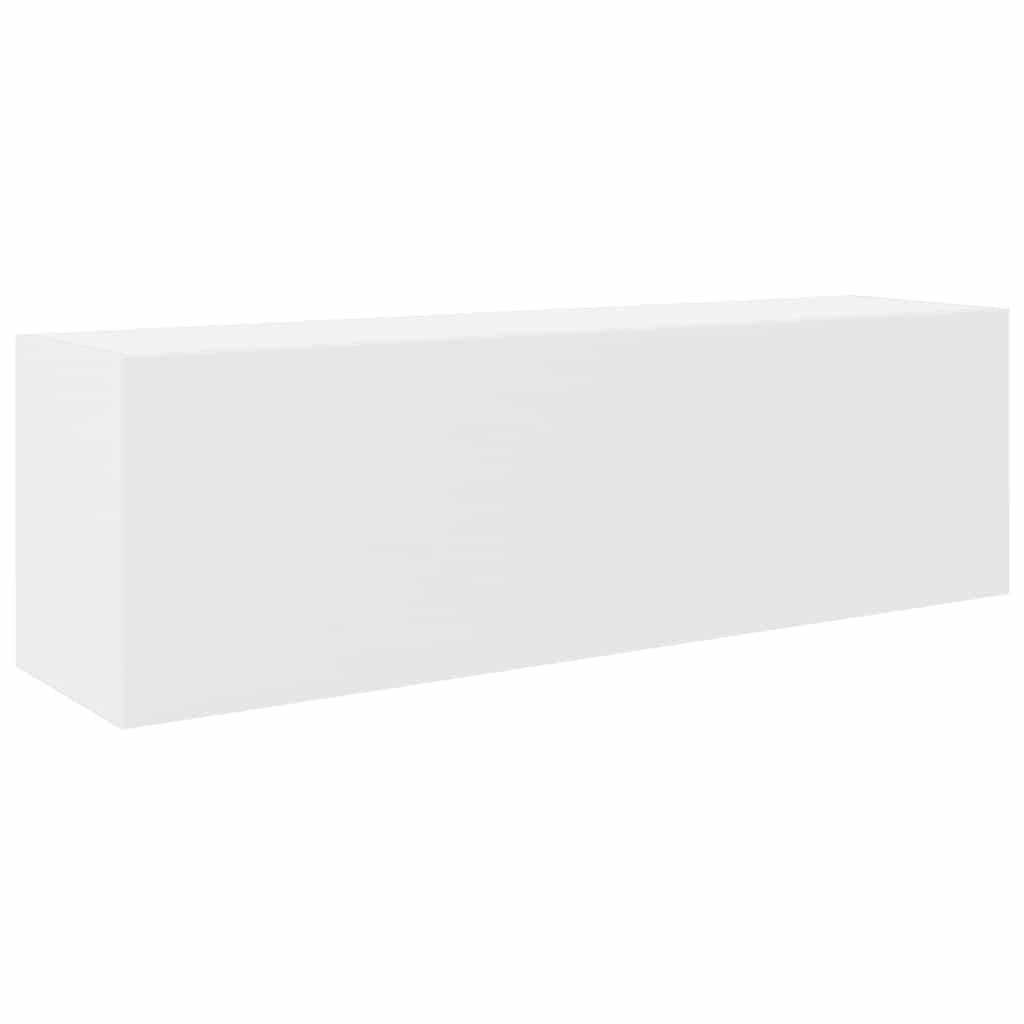 Badkamerwandkast 100x25x30 cm bewerkt hout wit