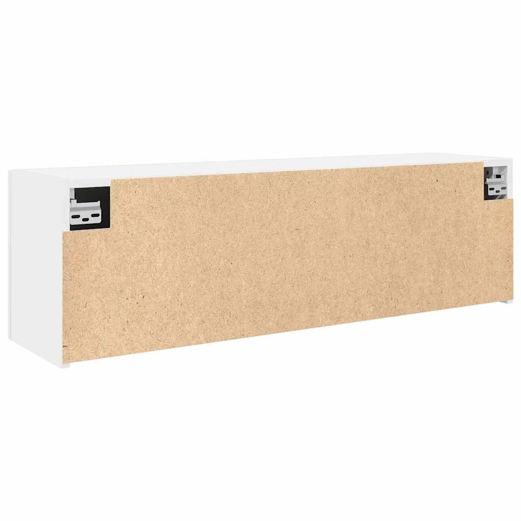 Badkamerwandkast 100x25x30 cm bewerkt hout wit