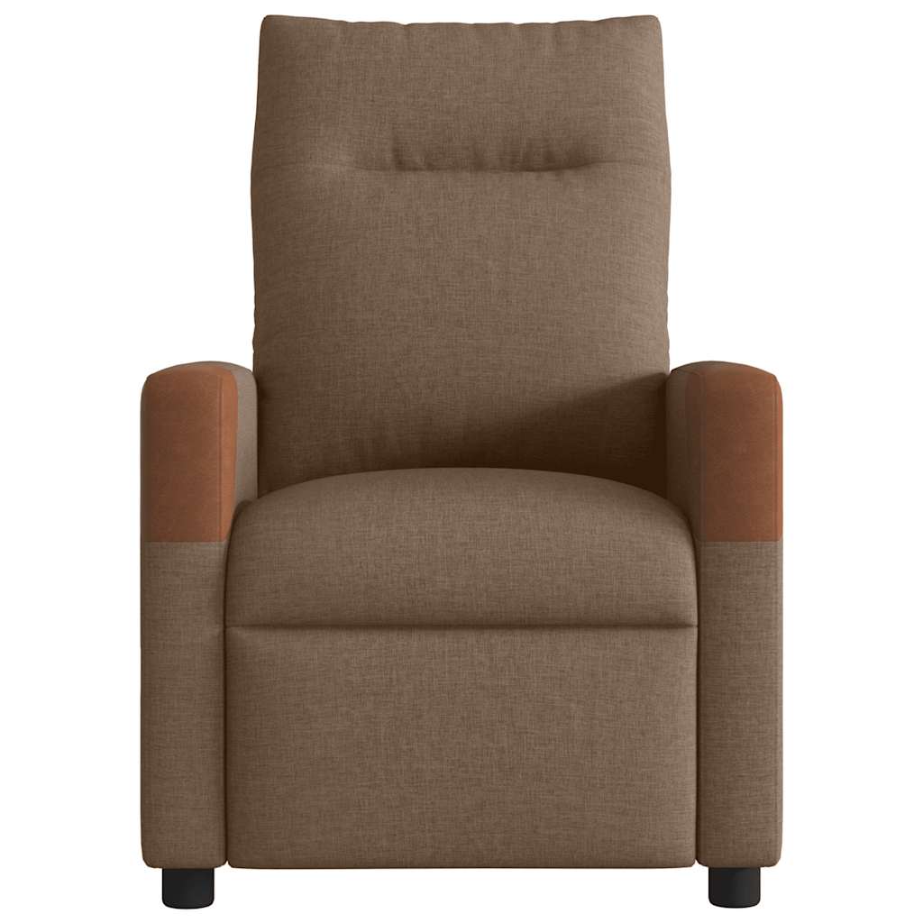 Fauteuil verstelbaar stof bruin