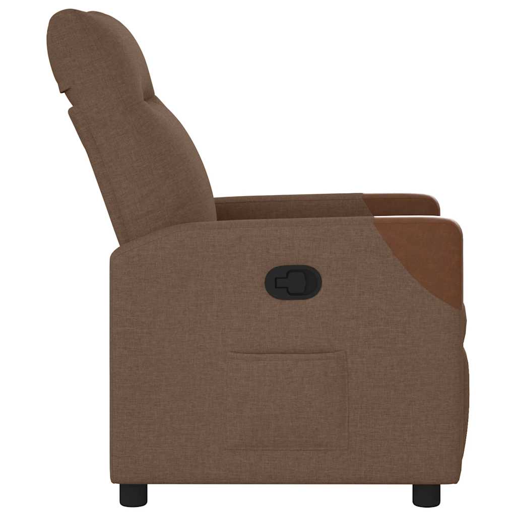 Fauteuil verstelbaar stof bruin