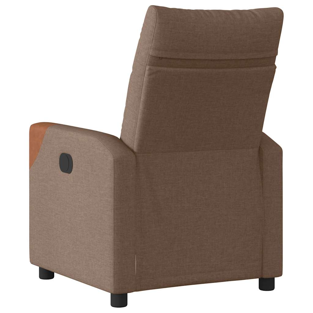 Fauteuil verstelbaar stof bruin